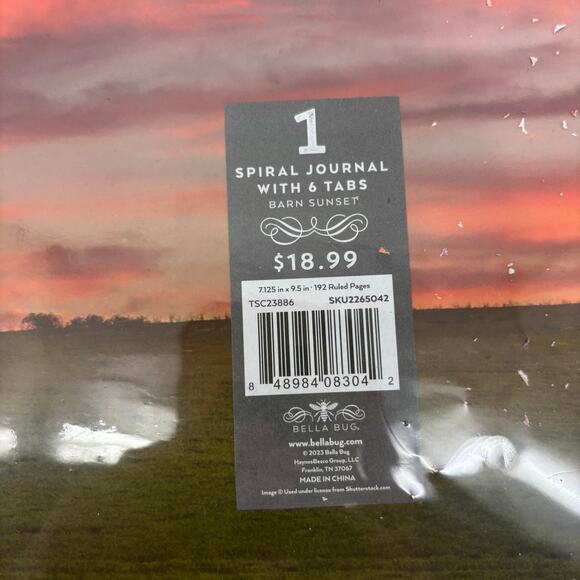 Bella Bug Notebooks Lot of 2 Spiral Journals Tabs Cow Farm Sunset - Picture 7 of 10